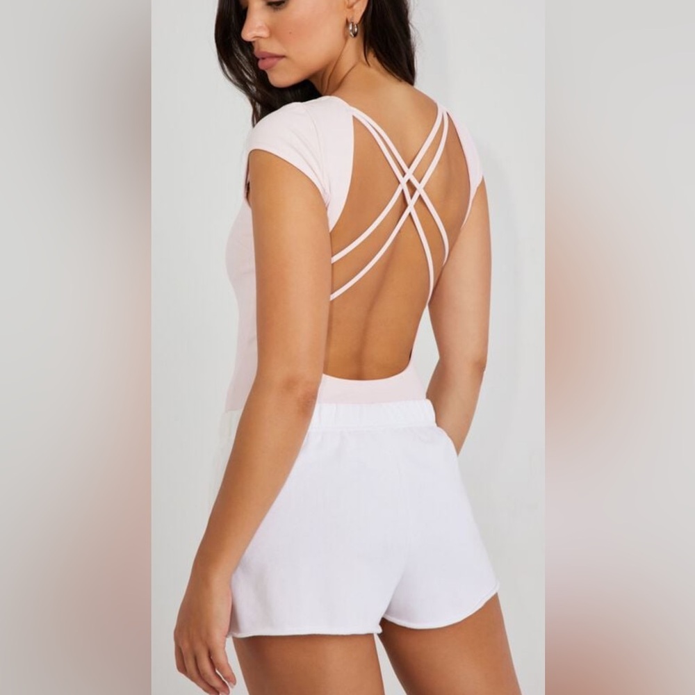 Garage Pink Backless Bodysuit